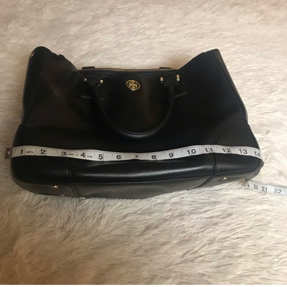 TORY BURCH"Bag Tote Leather Purse-Black - Picture 8 of 16